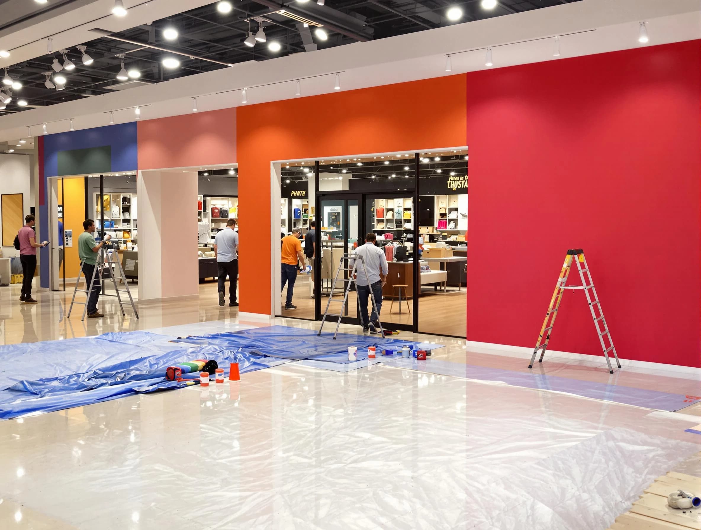 Surprise House Painters painting a commercial interior in Surprise, AZ