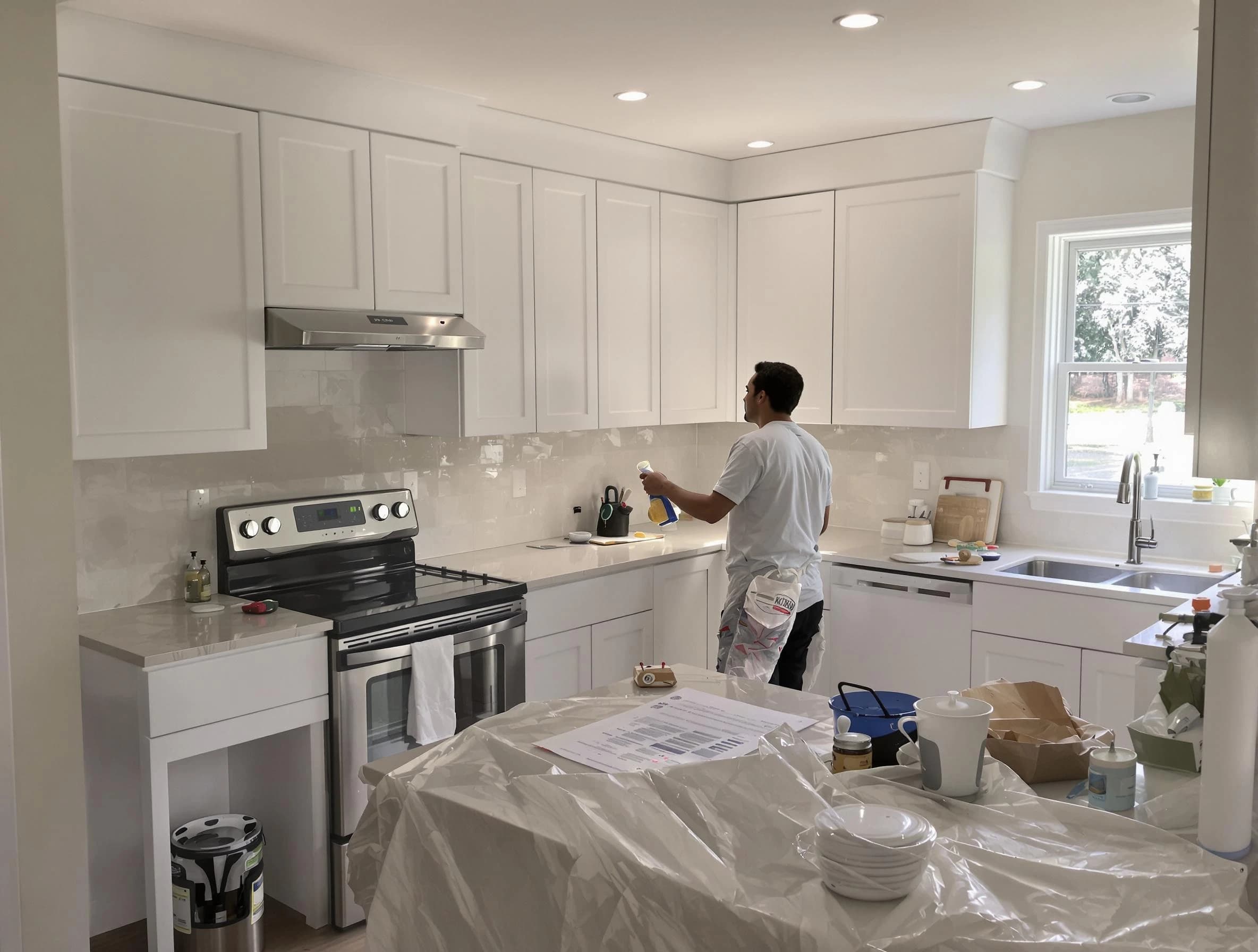 Surprise House Painters performing detailed kitchen painting in Surprise