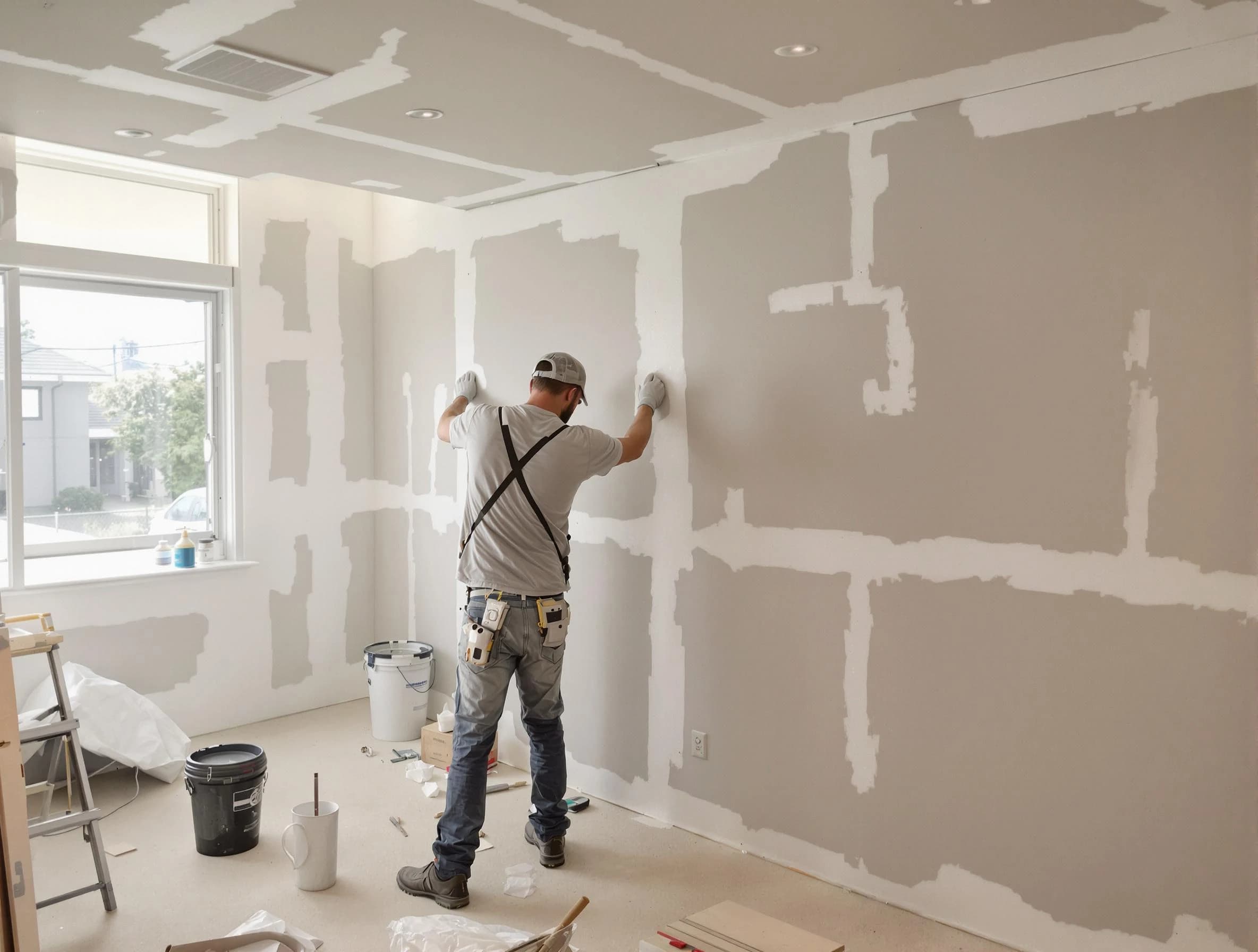 Surprise House Painters performing drywall taping and mudding in Surprise