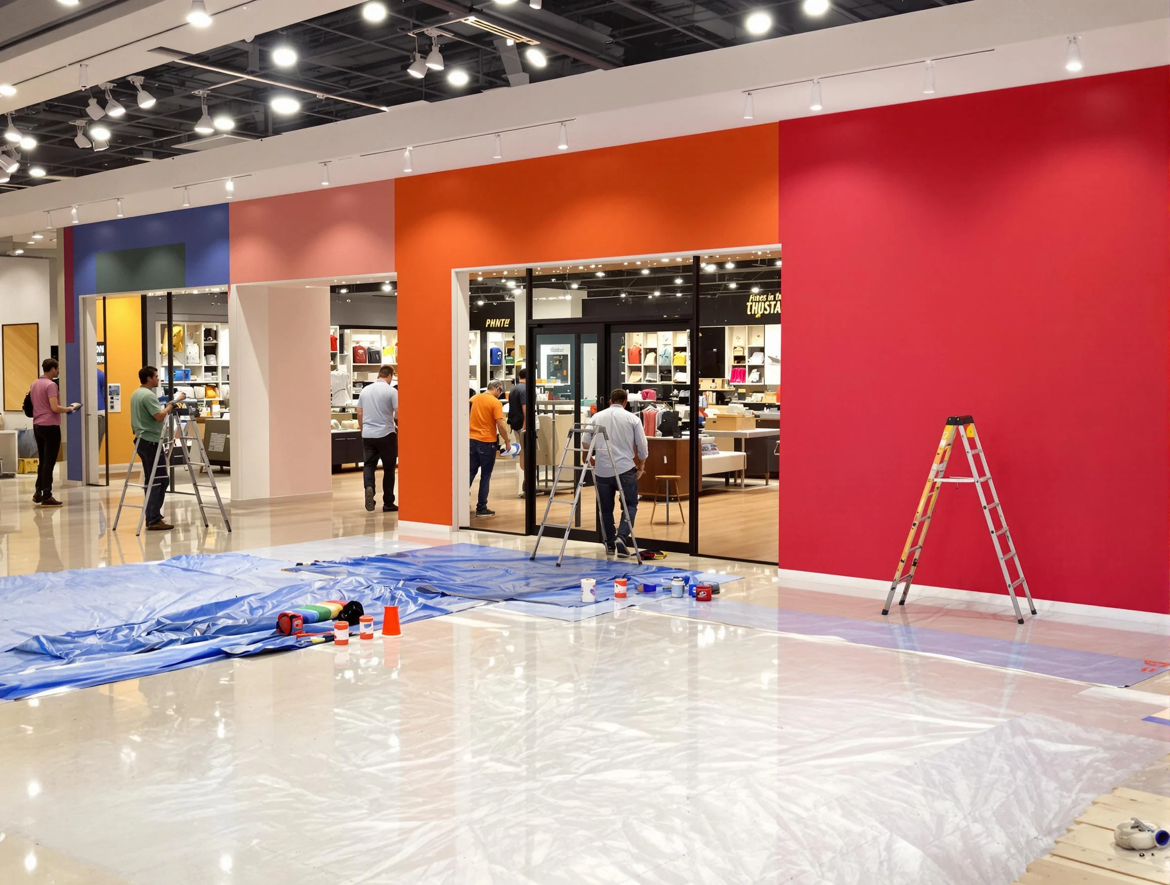 Surprise House Painters painting a commercial interior in Surprise, AZ