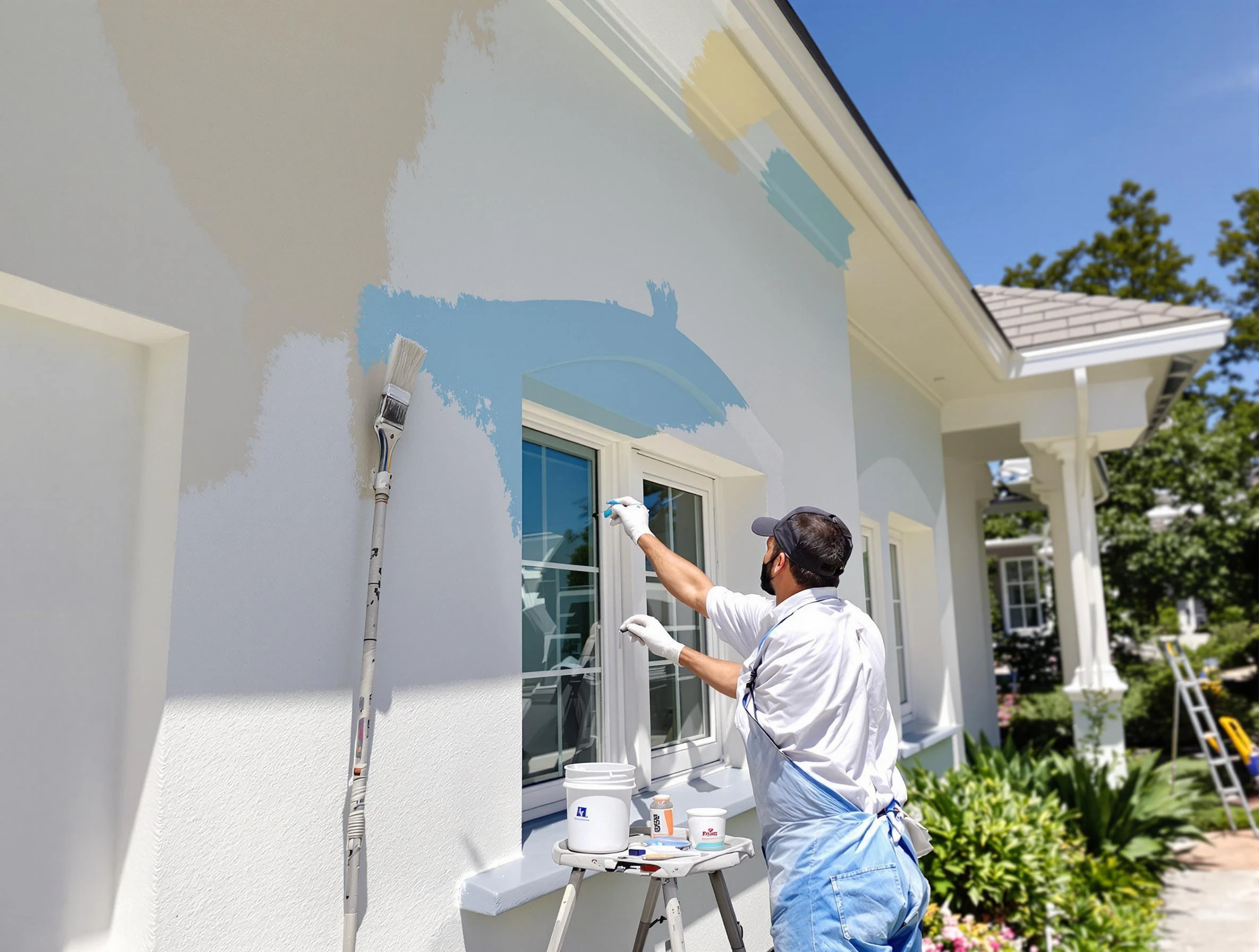 Surprise House Painters professional painting the exterior of a house in Surprise, AZ