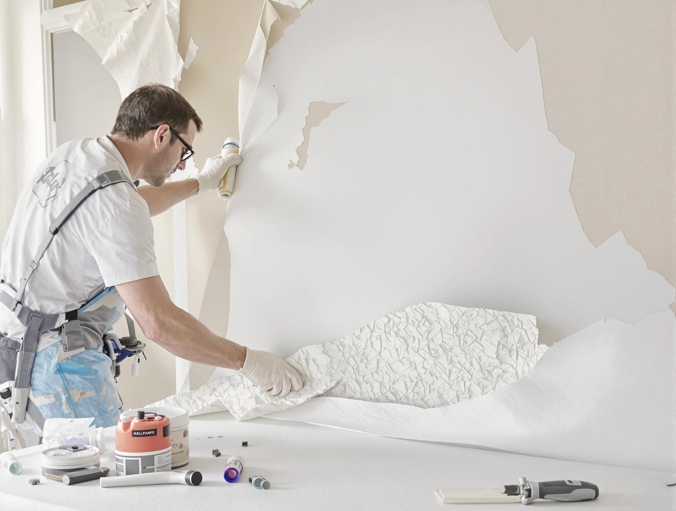 Detailed wallpaper removal and wall prep by Surprise House Painters in Surprise